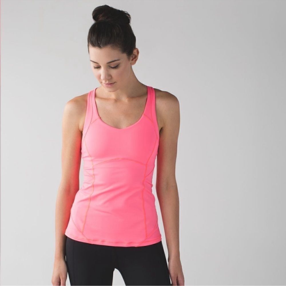 Lululemon Athletica Kanto Catch Me Cross Back Tank Top In Pink‎ Size 2
